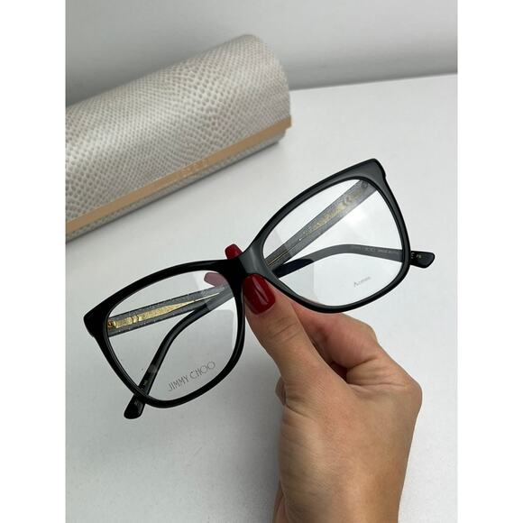 NEW Jimmy Choo JC362 Oversized Black Eyeglasses Frames - Picture 2 of 7